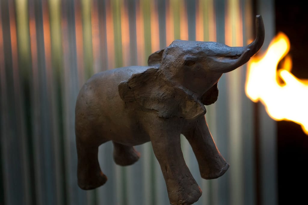 Patine à chaud d'un bronze