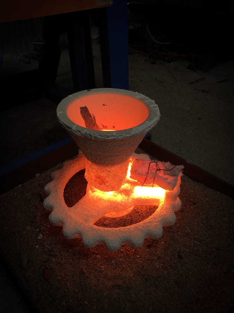 Refroidissement du moule après la coulé du métal