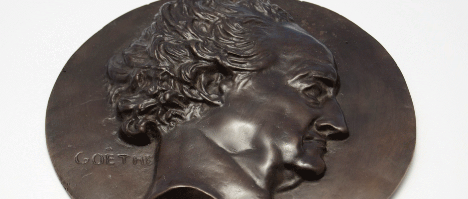 Reproduction d'un médaillon en bronze de David D'Angers